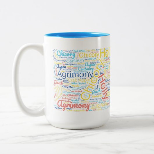 フラワーエッセンスの恋人の完璧な贈り物 ツートーンマグカップ (左)