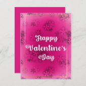 フラワーエレガンスハッピーバレンタインデー挨拶 シーズンカード (正面/裏面)