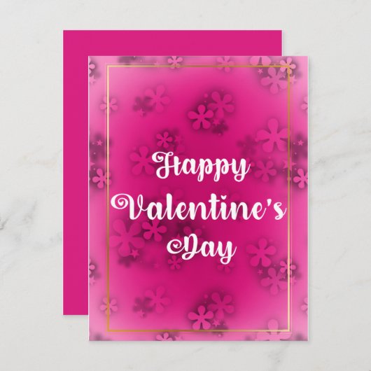 フラワーエレガンスハッピーバレンタインデー挨拶 シーズンカード (正面/裏面)