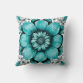 フラワーエレガンス枕ナチュラルの美しいホーム クッション (裏面)