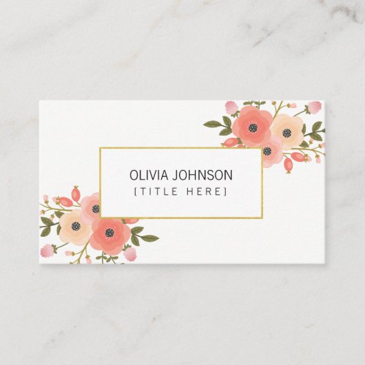 フラワーエレガントズプロフェッショナル名刺 名刺 (正面)