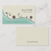 フラワーエレガントフローラレトロスタイリッシュクラシーグループン 名刺 (正面/裏面)