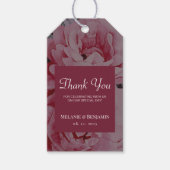 フラワーエレガント結婚ズサンキューギフトラベル ギフトタグ (正面)