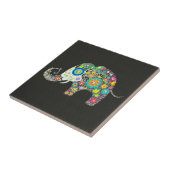 フラワーエレファント – ダイヤモンドスタッド タイル (側面)