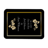 フラワーエレメント付き金ゴールド マグネット (横)