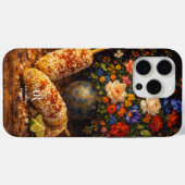 フラワーエローテ静物画 | モノグラム Case-Mate iPhoneケース (裏面 (横))