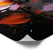 フラワーオイルペイはっきりしたティング(テクスチャルック) ポスター (角)