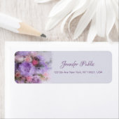 フラワーオイルペインティングハンドスクリプトモダンテンプレート ラベル (インサイチュ)