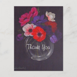 フラワーオイルペイ結婚ティング ポストカード