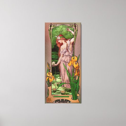 フラワーオブウォーターbyエリザベス・ソンスレル キャンバスプリント (正面)