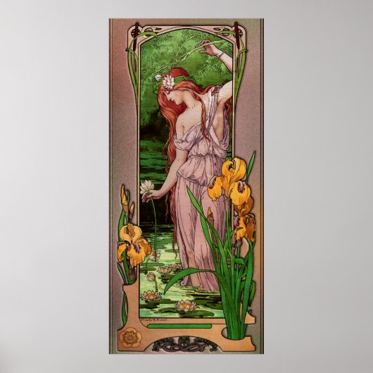 フラワーオブウォーターbyエリザベス・ソンスレル ポスター (正面)