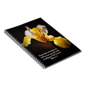 フラワーオブフェイスダフォディルライト祈りの言葉手帳 ノートブック (右側)