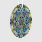 フラワーオブライフイン神聖なジオメトリ大理石オーナメント オーナメント (正面)