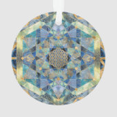 フラワーオブライフイン神聖なジオメトリ大理石オーナメント オーナメント (裏面)