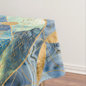 フラワーオブライフイン神聖なジオメトリ大理石オーナメント テーブルクロス (インサイチュ)