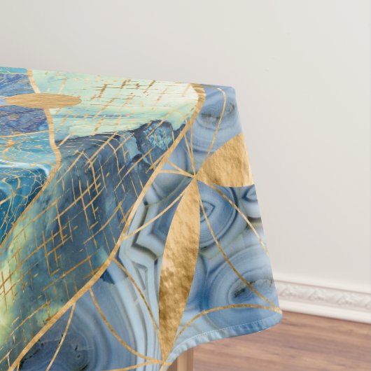 フラワーオブライフイン神聖なジオメトリ大理石オーナメント テーブルクロス (インサイチュ)