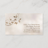 フラワーオブライフオーナメントパステル金ゴールド 名刺 (裏面)