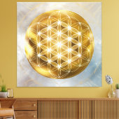 フラワーオブライフカンヴァプリント キャンバスプリント (インサイチュ (リビング))