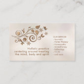 フラワーオブライフスワールパステル金ゴールドオンパール 名刺 (裏面)