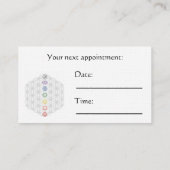 フラワーオブライフチャクラ女神アポイントメントカード 予約カード (裏面)