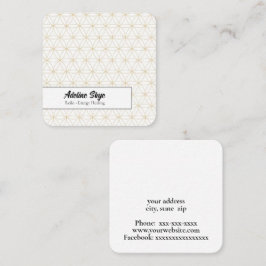 フラワーオブライフデザイン スクエア名刺