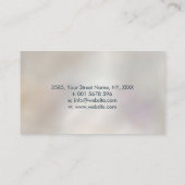 フラワーオブライフバタフライ-青い宝石と金ゴールド 名刺 (裏面)