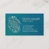 フラワーオブライフパールスワールオーナメント 名刺 (正面)