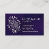 フラワーオブライフパールスワールオーナメント 名刺 (正面)