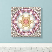 フラワーオブライフマンダラ13キャンバスプリントプリント キャンバスプリント (インサイチュ (ウッドフロア))