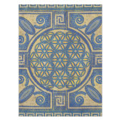 フラワーオブライフモザイクタイルオーナメントN1 テーブルクロス (正面)