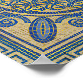 フラワーオブライフモザイクタイルオーナメントN1 ポスター (角)