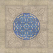 フラワーオブライフモザイクタイルオーナメントN2 シール (正面)