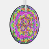 フラワーオブライフレインボーガラスオーナメント ガラスオーナメント (正面右)
