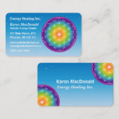 フラワーオブライフ星空ラウンドビズカード 名刺 (正面/裏面)