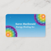 フラワーオブライフ星空ラウンドビズカード 名刺 (裏面)