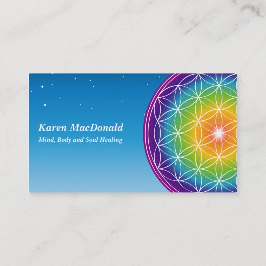 フラワーオブライフ星空 名刺 (裏面)