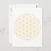 フラワーオブライフ金ゴールドライン ポストカード (正面/裏面)