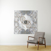 フラワーオブライフ-アイスワールオーナメントパール タペストリー (インサイチュ)