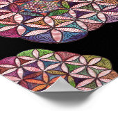 フラワーオブライフ・ウォーター・カラー・アート ポスター (角)