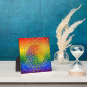 フラワーオブライフ – オーナメントレインボー金ゴールド フォトプラーク (インサイチュ)