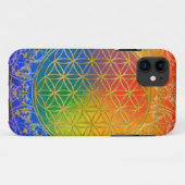 フラワーオブライフ – オーナメントレインボー金ゴールド Case-Mate iPhoneケース (裏面(横))