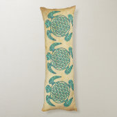 フラワーオブライフ/ブルームデレベンスターコイズ ボディピロー (裏面 (縦))