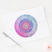 フラワーオブライフ/ブルームデレベンス – オーナメントV ラウンドシール (封筒)