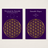 フラワーオブライフ/ブルームデレベンス – ブリリアント金ゴールド (正面&裏面)