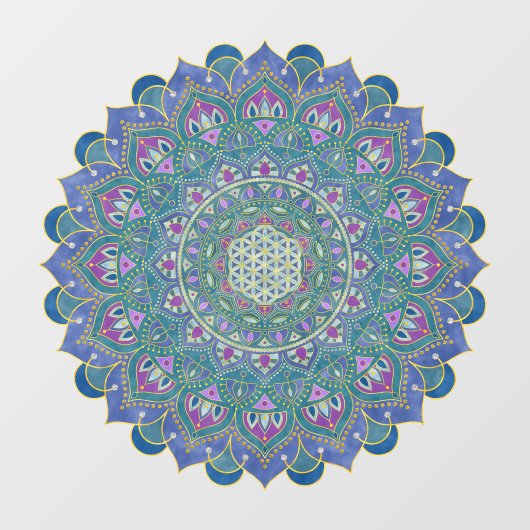 フラワーオブライフ – マンダラインドスタイル1 ウィンドウサイン (シート)