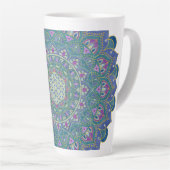 フラワーオブライフ – マンダラインドスタイル1 カフェラテマグ (右アングル)