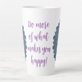 フラワーオブライフ – マンダラインドスタイル1 カフェラテマグ (正面)