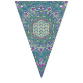 フラワーオブライフ – マンダラインドスタイル1 バンティングフラッグ (第3の旗)