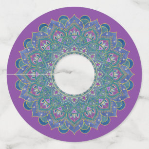 フラワーオブライフ – マンダラインドスタイル1 ワイングラスタグ