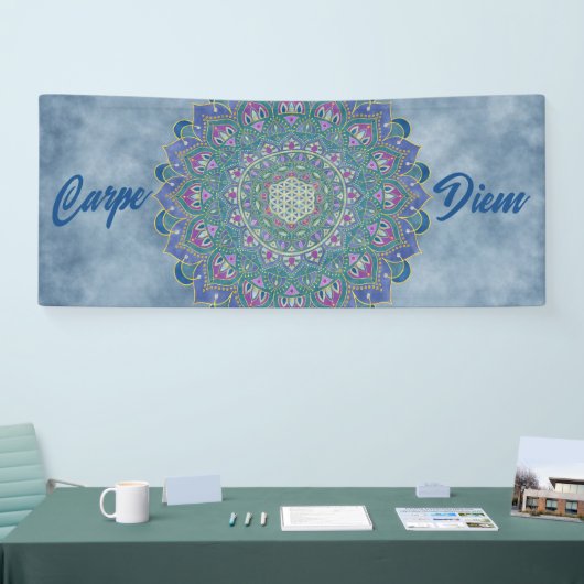 フラワーオブライフ – マンダラインドスタイル1 横断幕 (トレードショー)